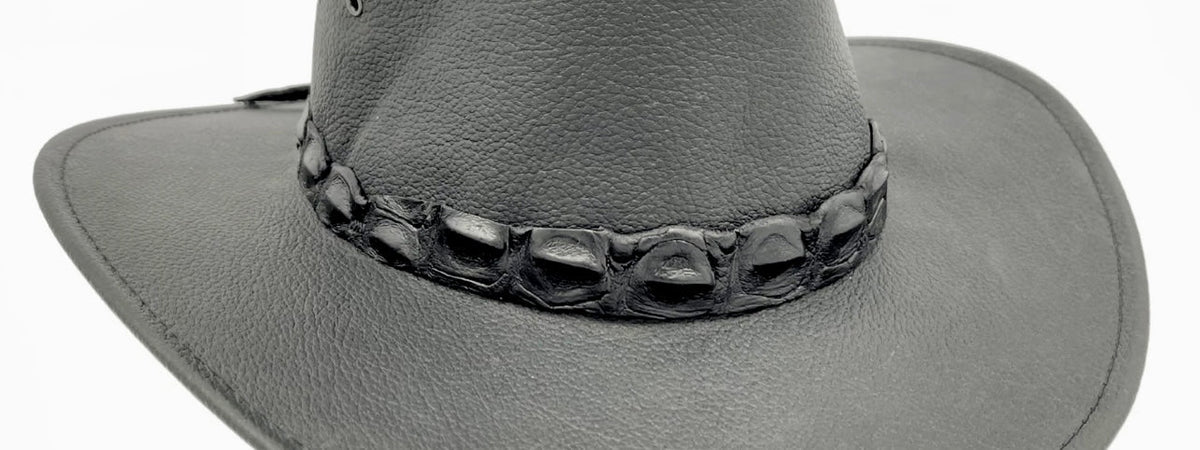 Jacaru 6564 Crocodile Leather Hatband
