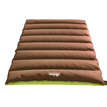 Weisshorn Sleeping Bag Double Bags Thermal Camping Hiking Tent Brown -5°C fishing hunting