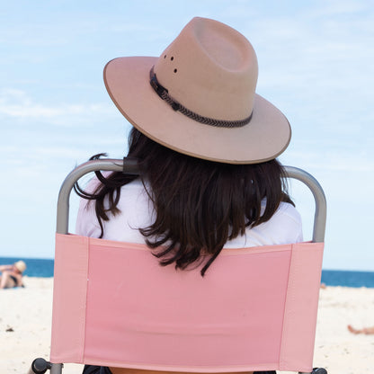 Havana Outdoors Beach Chair 2 Pack Folding Portable Summer Camping Outdoors - Dusty Rose