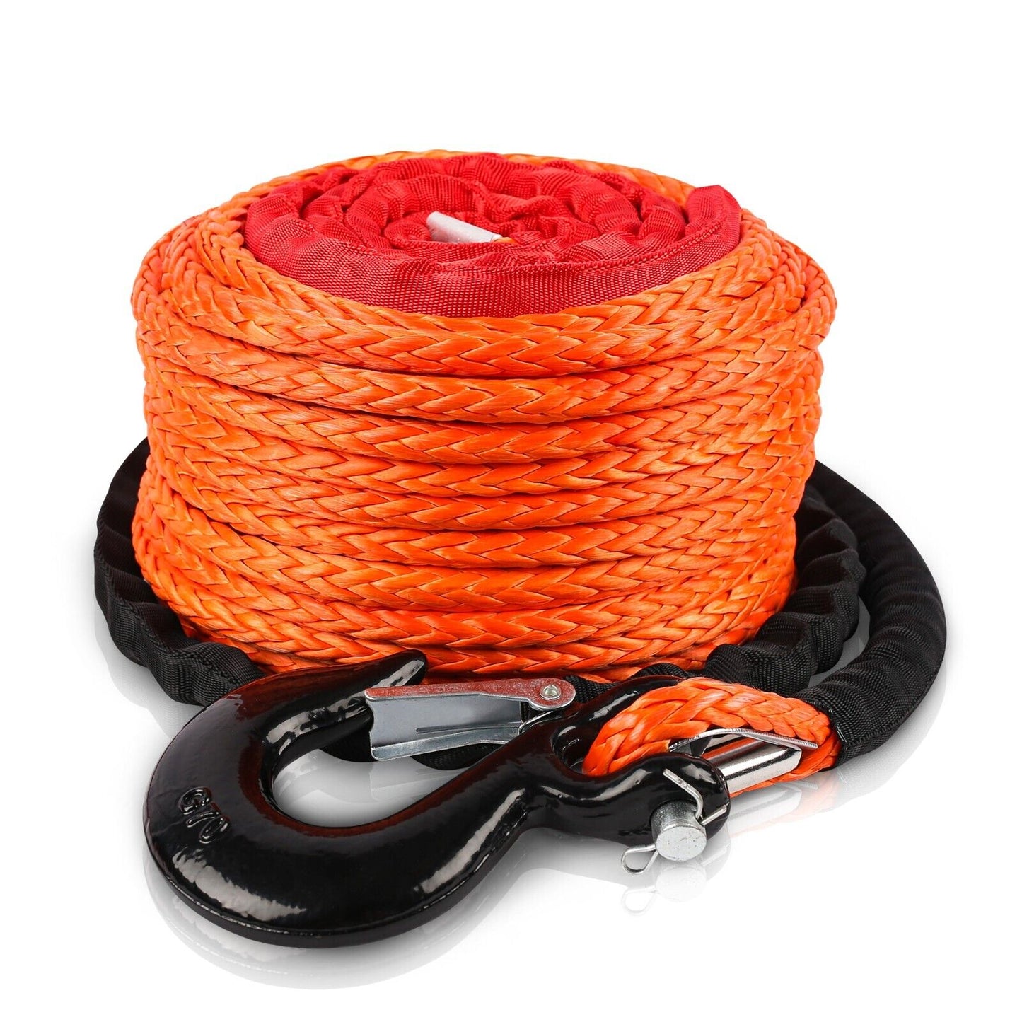 ZESUPER Winch Rope 9.5MM X 30M Dyneema SK75 Hook Synthetic Car 4WD 4x4 Tow Recovery Cable Hook