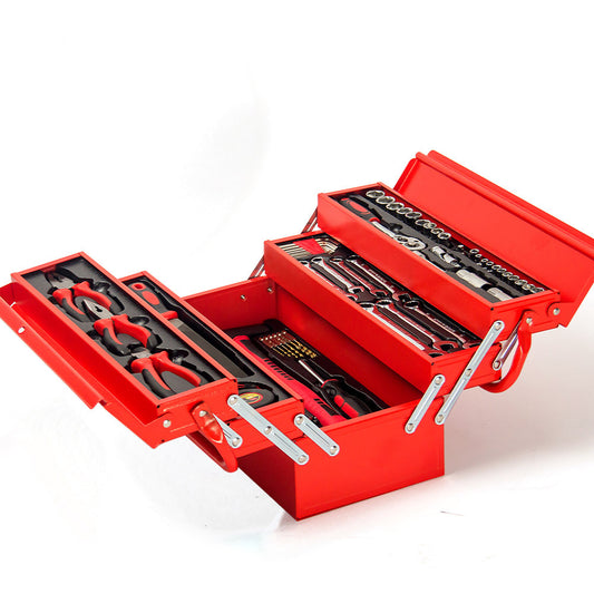 BULLET 118pc Tool Kit Box Set Metal Spanner Socket Organizer Household Toolbox. Tools