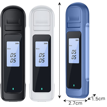 Alcohol Breathalyzer Drink Tester DUI LCD Breath Analyzer Handbag Pocket Size BLACK - FREE POST