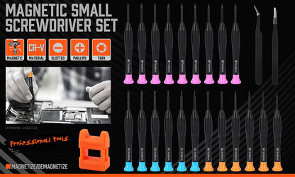 24-Piece Magnetic Precision Screwdriver Set - Small Screwdrivers for Eyeglasses, Phones, Watches Electronics Repair - tools