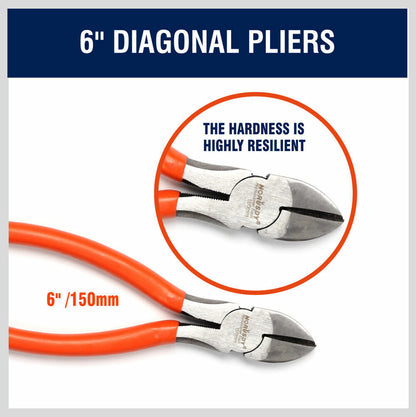 5Pc Pliers Set Diagonal Linesman Long Nose Groove Joint Slip Joint Pliers -tools