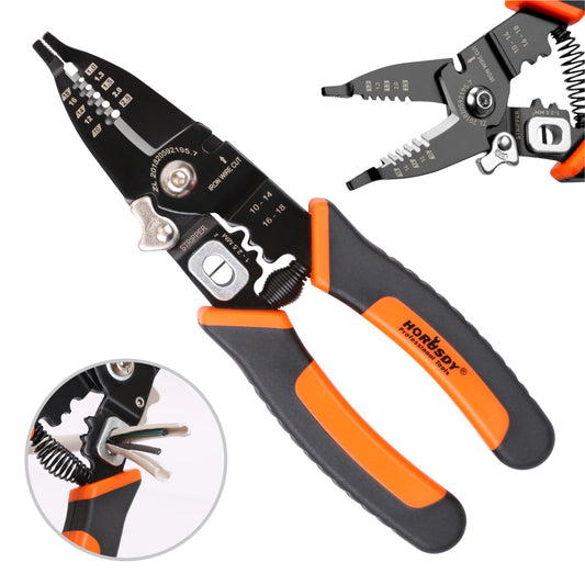 8" Wire Stripping Tool Wire Cutter Hand Crimping Pliers Strip Cutter Insulated -tools